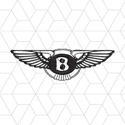 Embroidery Bentley Logo Design Luxury Car Embroidery Digitizing