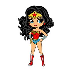 Wonder Woman Chibi Svg, Trending Svg, Wonder Woman Svg, Superhero Svg, DC Wonder Woman Svg, Wonder Woman Art, DC Comics