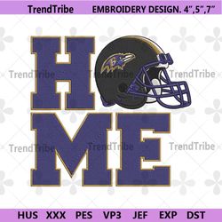 Baltimore Ravens Home Helmet Embroidery Design Download File