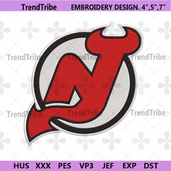 New Jersey Devils Logo NHL Team Embroidery Design File