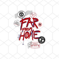 Marvel SpiderMan: Far From Home Travel Stamps, Svg, Png, Dxf, Eps