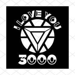 I Love You 3000 Iron Man Logo Svg