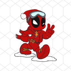 Christmas Deadpool Going Skiing Cartoon Spiderman TV Show Svg