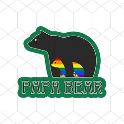 Papa Bear LGBT Shirt Gay Father Lesbo Bisex Trans Family svg