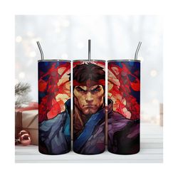 Street Fighter 6 Ryu Stained Glass Tumbler Design Instand Download File Digital