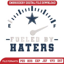 Fueled By Haters Dallas Cowboys Embroidery Design File