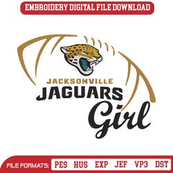 Football Jacksonville Jaguars Girl Embroidery Design Download