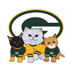Green Bay Packers Cat Svg, Sport Svg, Green Bay Packers, Packers Svg, Packers Nfl, Packers Logo Svg, Cat Svg, Super Bowl