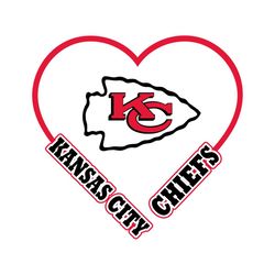 Kansas City Chiefs Heart Logo Svg, Sport Svg, Kansas City Chiefs Svg, Kansas City Chiefs Logo Svg, Kansas City Chiefs Fa
