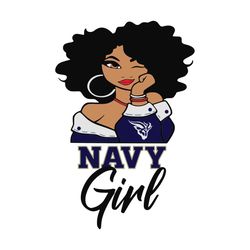 Navy Girl Svg, Sport Svg, Black Girl Svg, Navy Midshipmen Svg, Navy Midshipmen Logo, Navy Midshipmen Team, Navy Midshipm