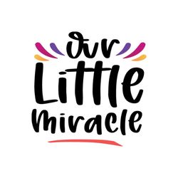 Our little miracle Svg, Birthday Svg, Happy Birthday Svg, Birthday Cake Svg
