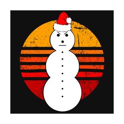 Vintage Retro Angry Jeezy Snowman Svg, Christmas Svg, Snowman Svg, Angry Jeezy Snowman Svg, Vintage Retro Svg, Cute Snow