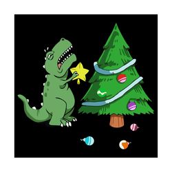 Dinosaur Christmas Svg, Christmas Svg, Dinosaur Svg, Christmas Tree Svg, Christmas Decoration Svg, Green Dinosaur Svg, C