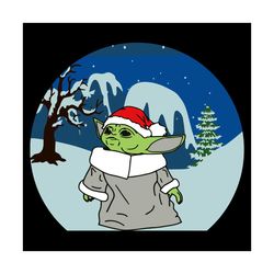 Baby Yoda Christmas Svg, Christmas Svg, Baby Yoda Svg, Baby Yoda Christmas Svg, Cute Yoda Svg, Santa Yoda Svg, Winter Sv