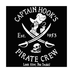 Captain Hook Svg, Trending Svg, Captain Hook Gift, Pirate Crew Svg, Est 1953 Svg, Peter Pan Svg, Tinker Bell Svg, Smee S