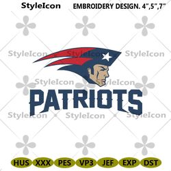 New England Patriots Logo NFL Embroidery Design, New England Patriots Embroidery File