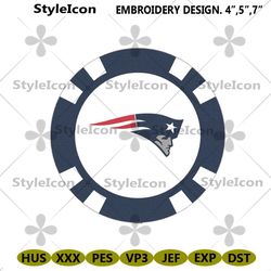 Patriots Football Symbol Logo Embroidery, New England Patriots Embroidery Design File