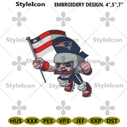 New England Patriots Man NFL Logo Embroidery Download, NFL Patriots Man Embroidery File