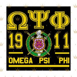 Omega psi phi 1911, Omega psi phi svg, Omega psi phi gift