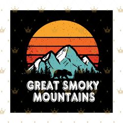 Great Smoky Moutains Svg, Trending Svg, Smoky Mountains Svg, National Park Svg, Smoky Vacation Svg, Bear Svg, Moutain Sv