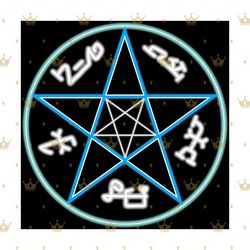 Supernatural devils trap symbol blue svg,svg,bumper sticker svg,geek decal svg,supernatural svg,svg cricut, silhouette s