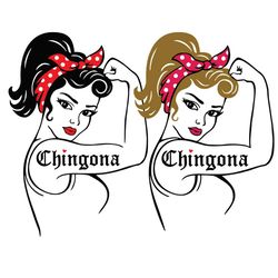 Chingona Girl Banada Svg, Trending Svg, Strong Woman Svg, Woman Svg, Girl Magic Svg, Bandana Svg, Natural Hair Svg, Chin