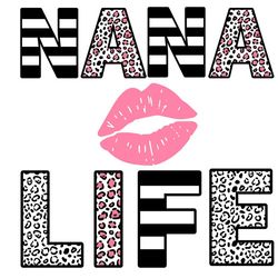 Nana Life Png, Trending Png, Nana Png, Life Png, Pink Lips Png, Nanas Lips Png, Leopard Pattern Png, Mother's Day Png, N