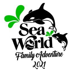 Sea Worlds Family Adventure 2021 Dolphin Green Svg, Trending Svg, Sea Worlds Svg, Family Adventure 2021 Svg, Dolphin Svg