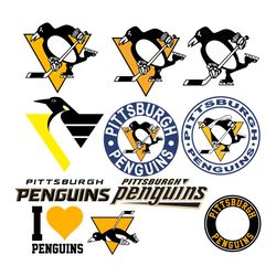 Pittsburgh Penguins Bundle Svg, Sport Svg, Pittsburgh Penguins Svg, Pittsburgh Penguins Logo, NHL Svg, Logo Bundle Svg,