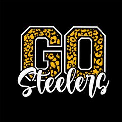 Go Steelers Yellow Leopard Pattern Svg, Sport Svg, Steelers Svg, Cheerleader Svg Pittsburgh Steelers Svg, Pittsburgh Sv