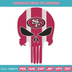 Skull Mandala San Francisco 49ers NFL Embroidery Design Download