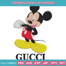 Mickey Mouse Blink Gucci Basic Embroidery Design File
