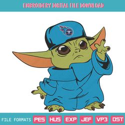 Tennessee Titans Cap Baby Yoda Embroidery Design Download