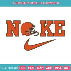 Nike Cleveland Browns Swoosh Embroidery Design Download