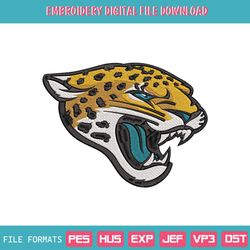 Jacksonville Jaguars Logo NFL Embroidery Design Download