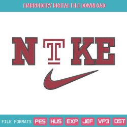 Nike Temple Owls Bulls Logo NCAA Embroidery Design File