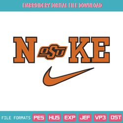 Nike Oklahoma State Cowboys Logo NCAA Embroidery Design File