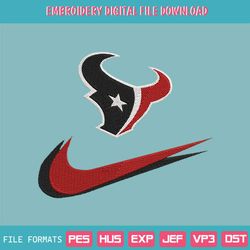 Houston Texans Nike Swoosh Embroidery Design Download
