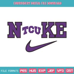 Nike TCU Horned Frogs Logo NCAA Embroidery Design File