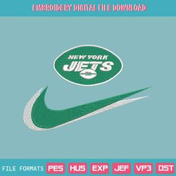 New York Jets Nike Swoosh Embroidery Design Download
