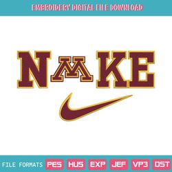 Nike Minnesota Golden Gophers Logo NCAA Embroidery Design File
