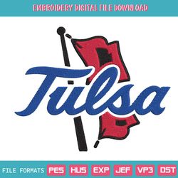 Tulsa Golden Hurricane NCAA Embroidery Design File