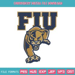 Florida International Panthers Logo NCAA Embroidery Design Download File