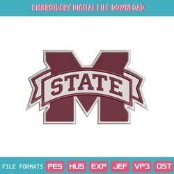 Mississippi State Bulldogs NCAA Embroidery Design File