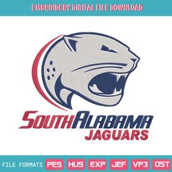 South Alabama Jaguars NCAA Embroidery Design File