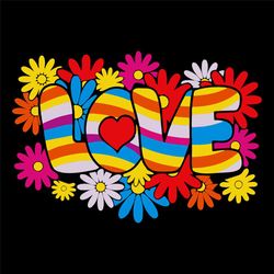 Flower Power Love Svg, Valentine Svg, Love Art Svg, Flower Svg, Flower Power Love Svg, Power Love Svg, Cute Valentine, V