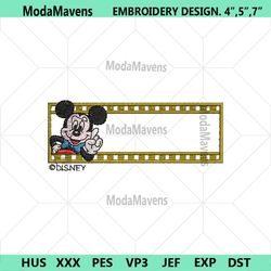 Mickey Mouse Movie Tape Embroidery Design