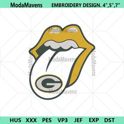 Rolling Stone Logo Green Bay Packers Embroidery Design Download File