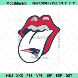 Rolling Stone Logo New England Patriots Embroidery Design Download File