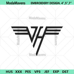 Van Halen Logo Rock Band Embroidery Design Download File